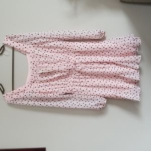 Mi ami pink with black hearts dress sz S nwt